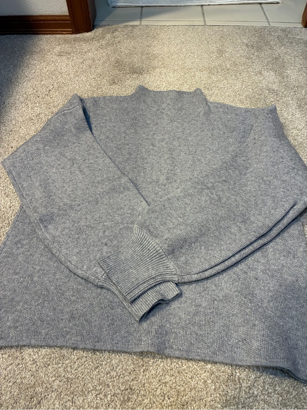 Vici Light Grey Cowl Neck Sweater